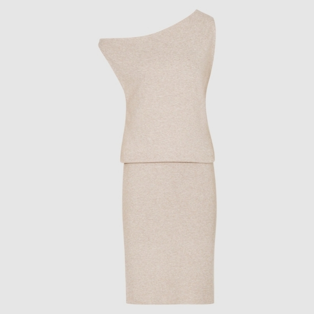 NWT REISS | Claudine Draped Knitted Dress - Picture 7 of 7